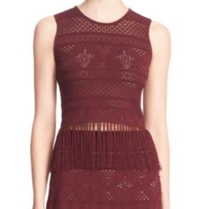 ALC Fringe Crop Top - Size Small